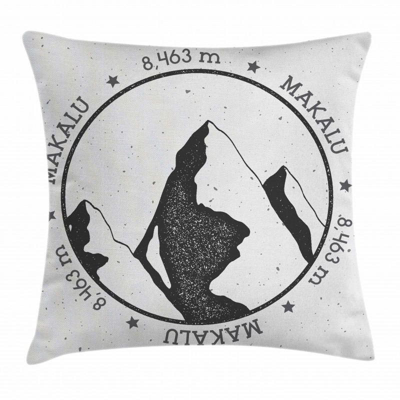Greyscale Mountain Design Pillow Cover