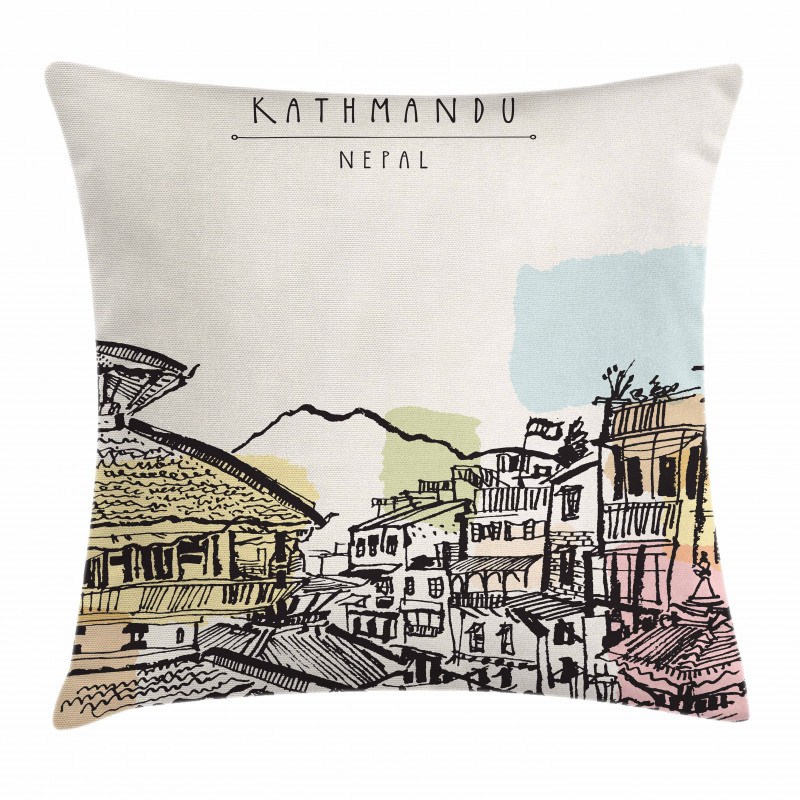 Building of Durbar Square Pillow Cover