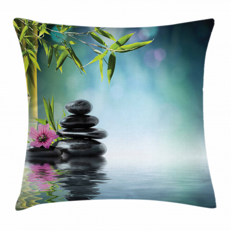 Flower Spa Stones Pillow Cover