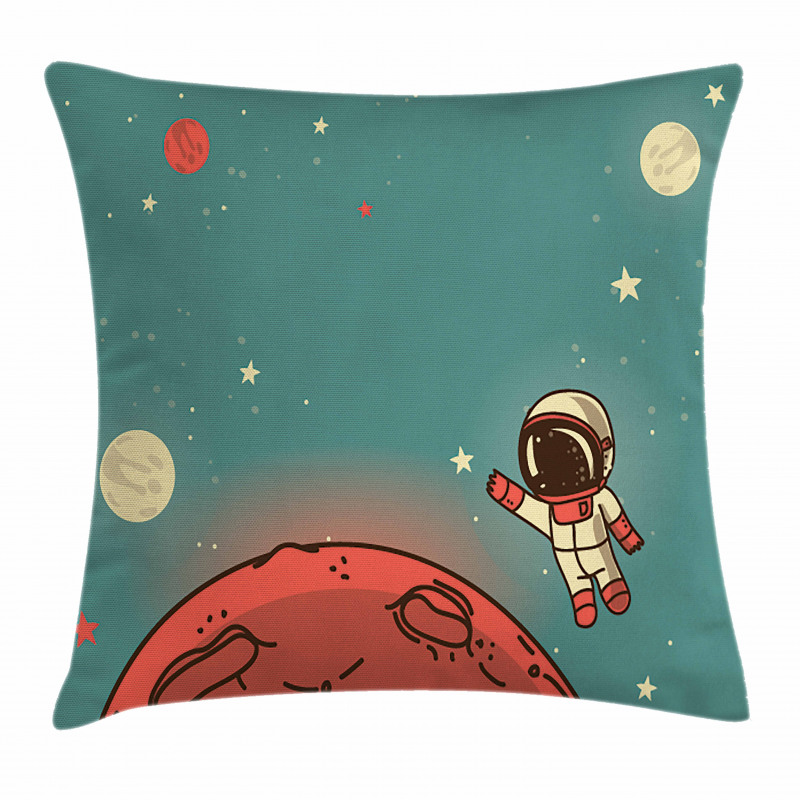 Doodle Cosmonaut Pillow Cover