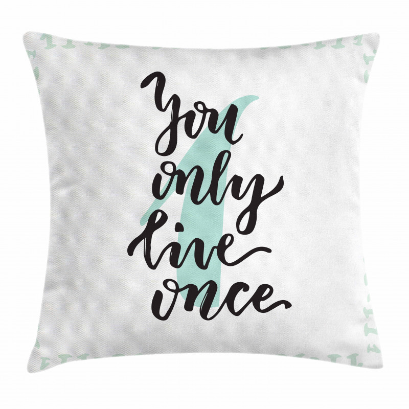 Hand Lettering Calligraphy Pillow Cover