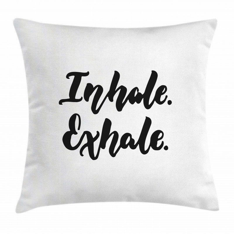 Brush Ink Words Pillow Cover