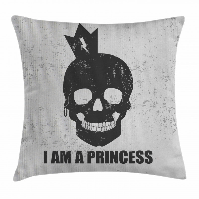 Skull in Crown Pillow Cover