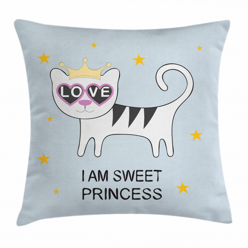 Cat Hearts Love Pillow Cover