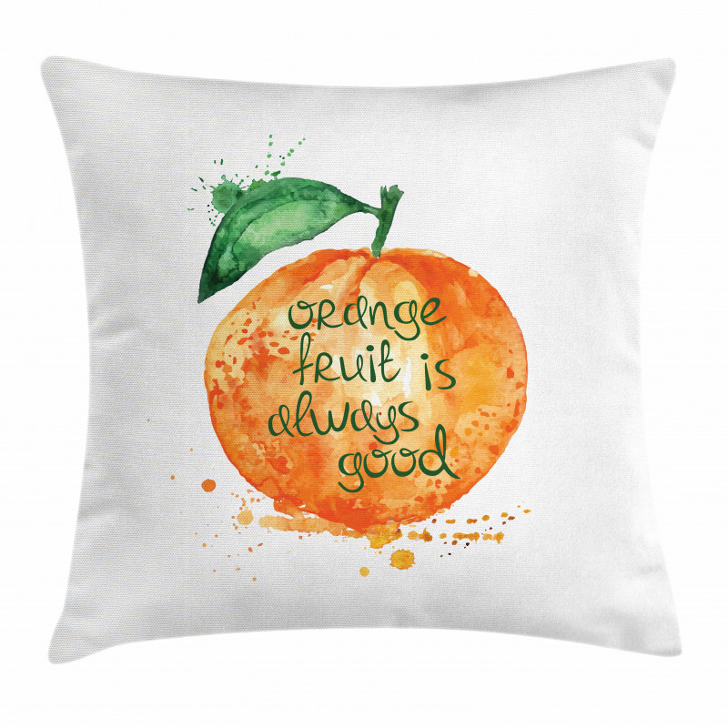Brush Strokes Orange Pillow Cover