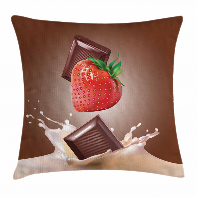 Strawberry Chocolate Pillow Cover