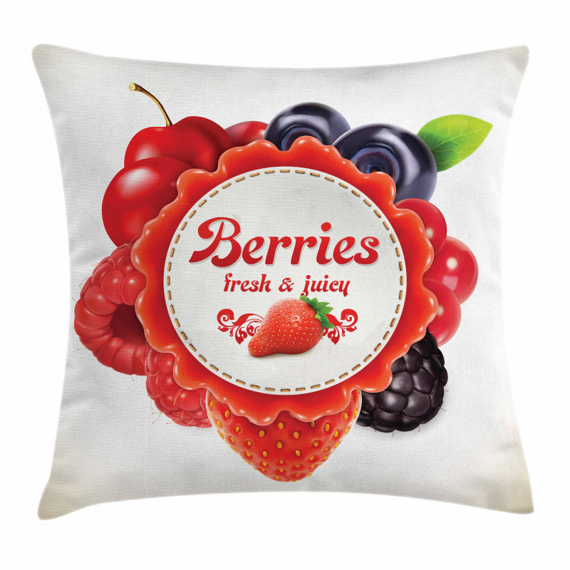 Colorful Berry Pattern Pillow Cover