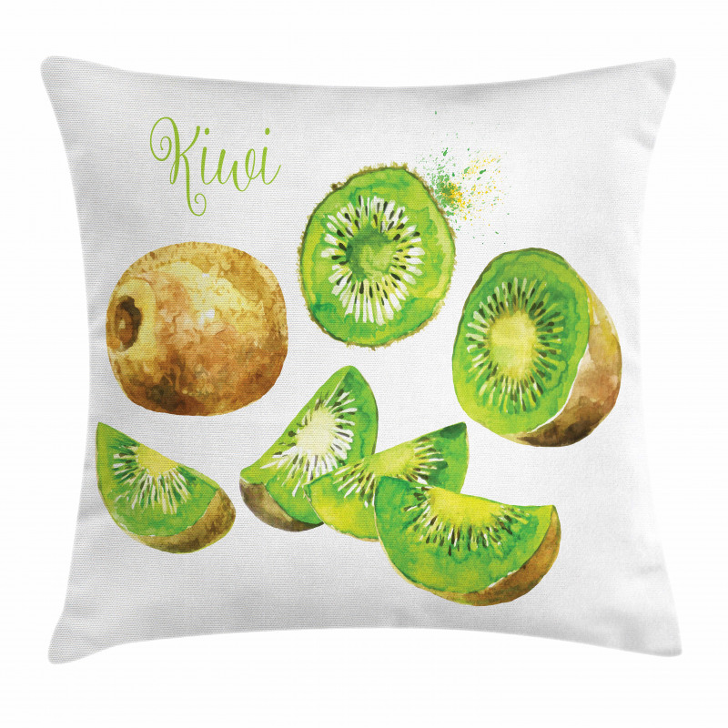 Exotic Vegan Kiwi Pattern Pillow Cover