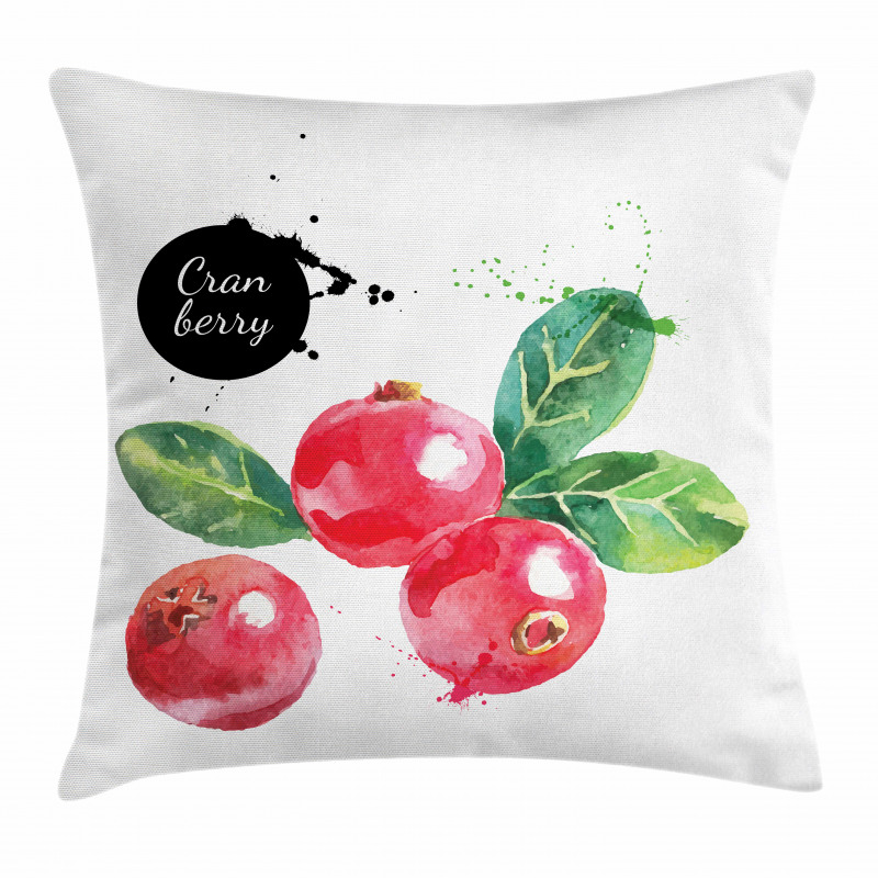 Aquarelle Cranberries Pillow Cover