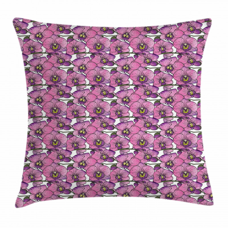 Exotic Orchid Blossoms Pillow Cover
