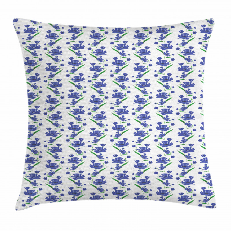 Cornflower Shabby Art Pillow Cover