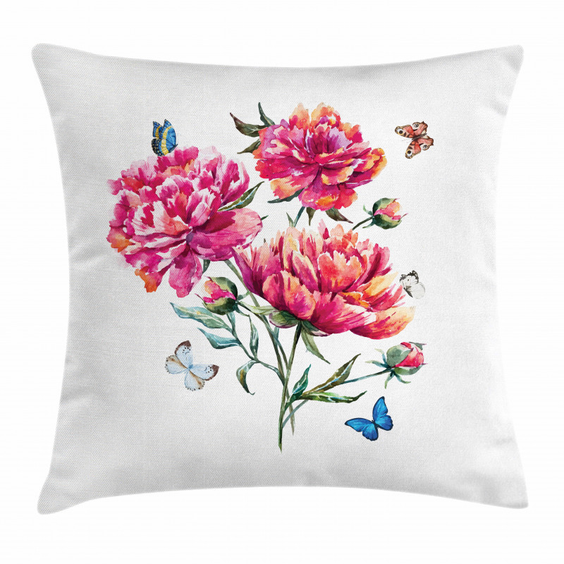 Carnation Bouquet Nature Pillow Cover