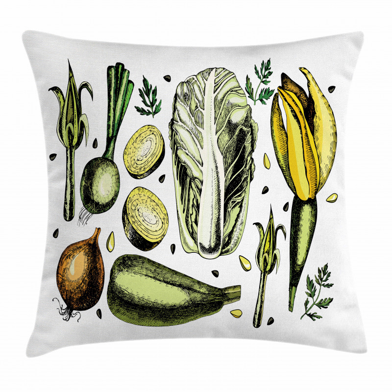 Vegan Diet Theme Pillow Cover