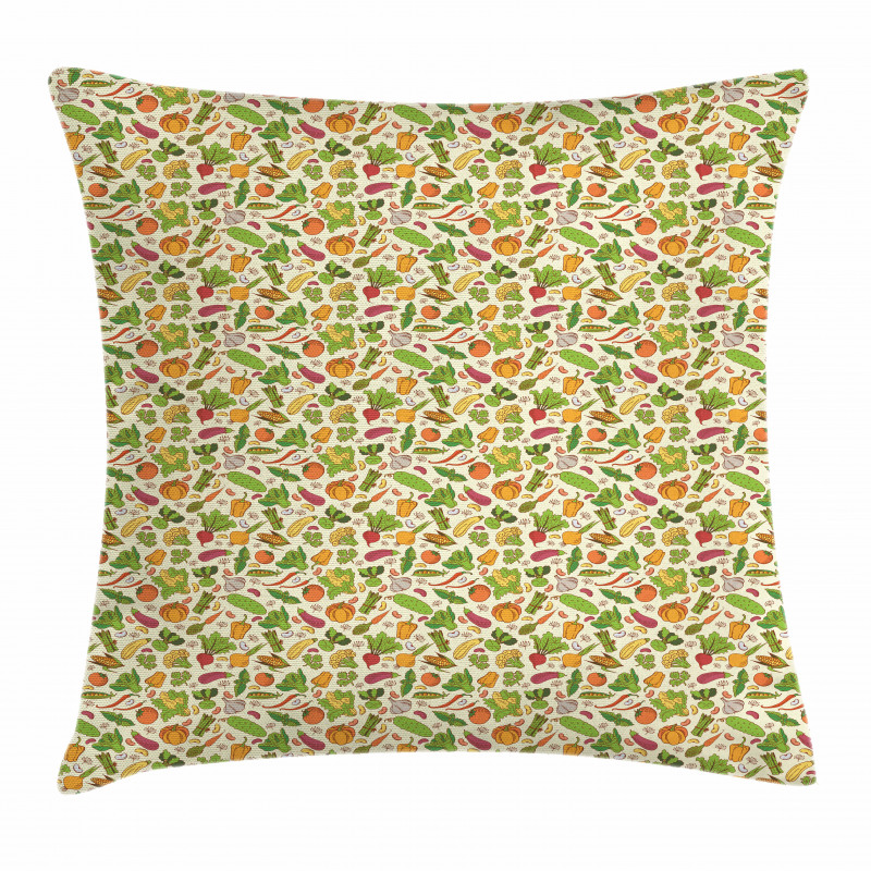 Healthy Cooking Theme Pillow Cover