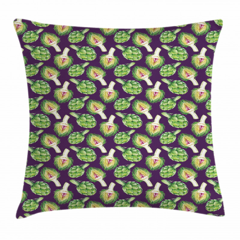 Artichokes Purple Pillow Cover