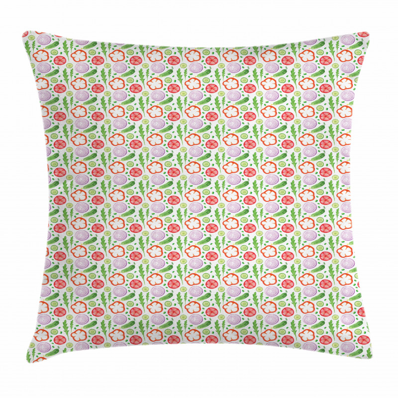 Watercolor Food Pillow Cover