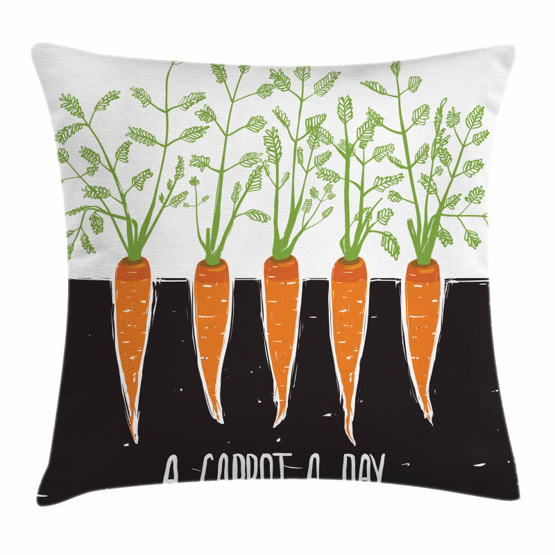 Growing Carrots Pillow Cover