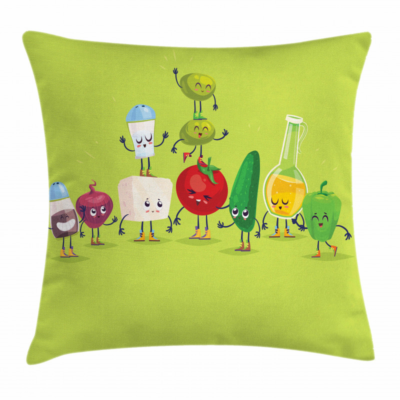 Greek Salad Funny Pillow Cover