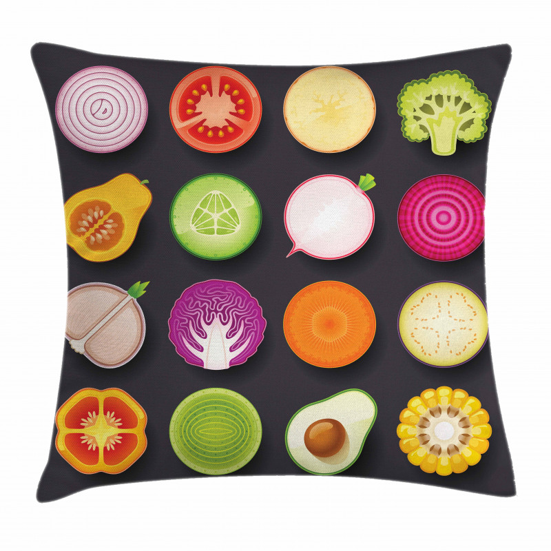 Vegan Diet Cuisine Pillow Cover