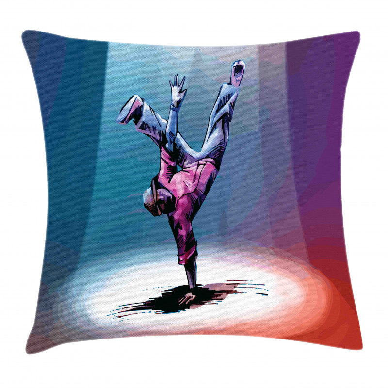 Break Dancer Sketch Pillow Cover