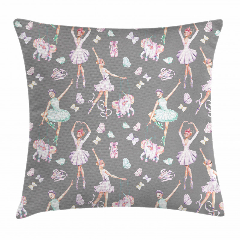 Dancers and Unicorns Pillow Cover