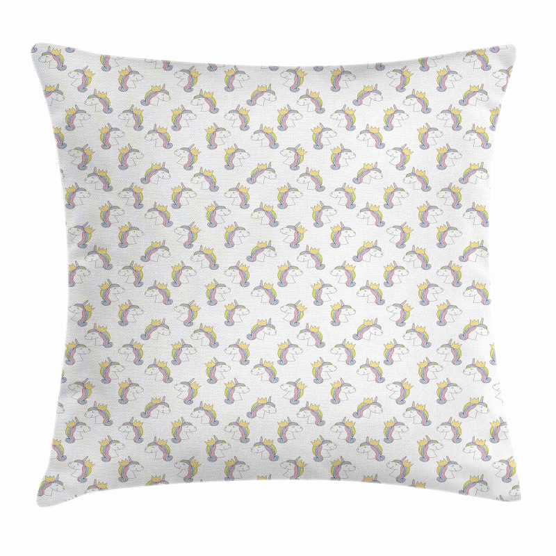 Unicorn with a Crown Pillow Cover