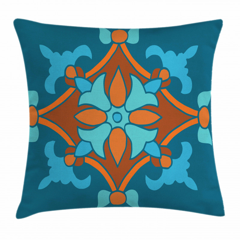 Folkloric Pattern Pillow Cover