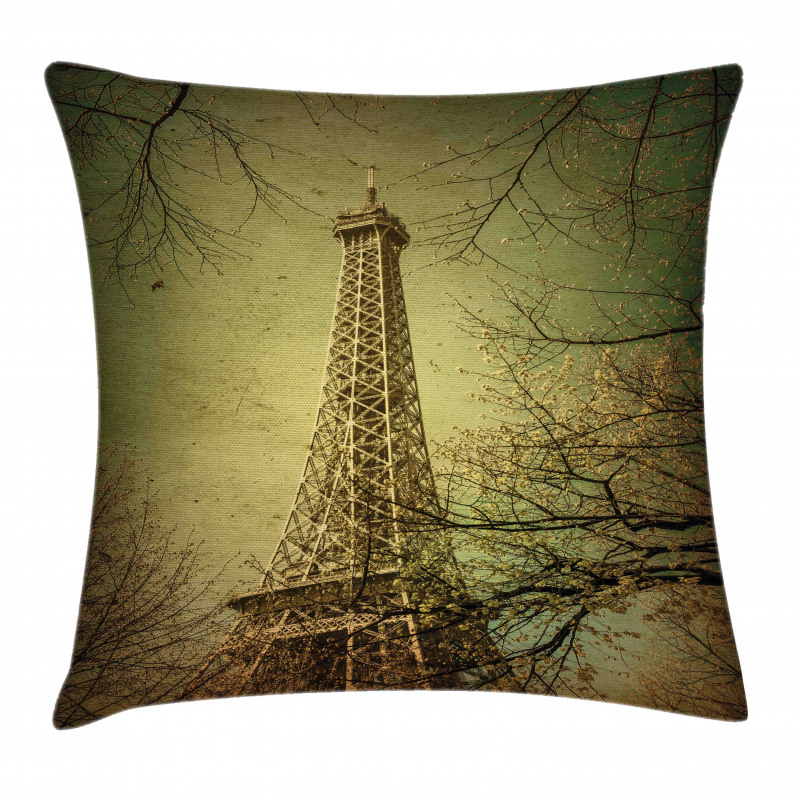 Fall Season Paris Art Pillow Cover