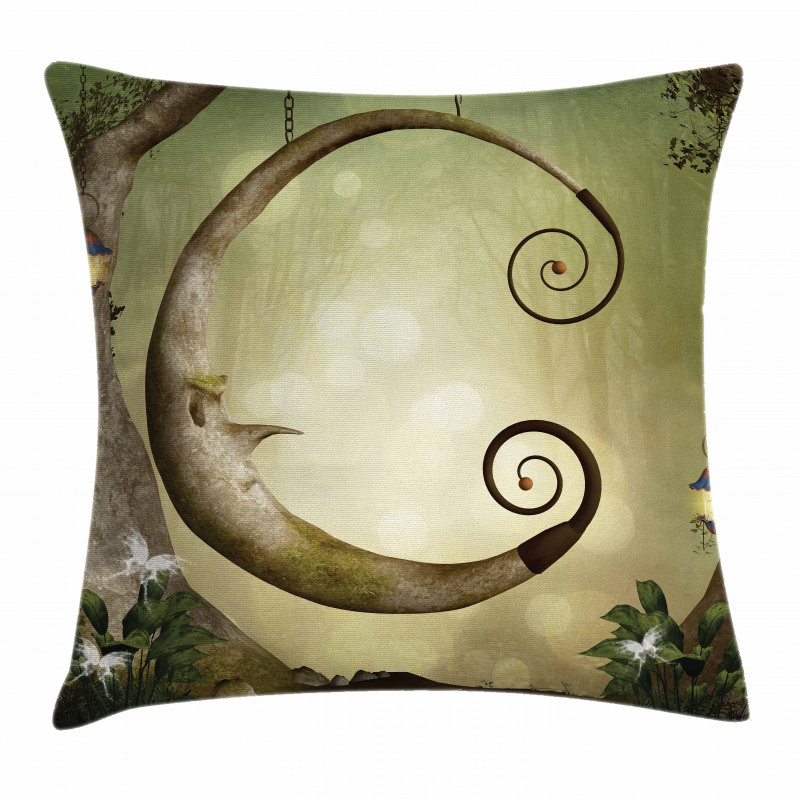 Hanging Wooden Crescent Pillow Cover