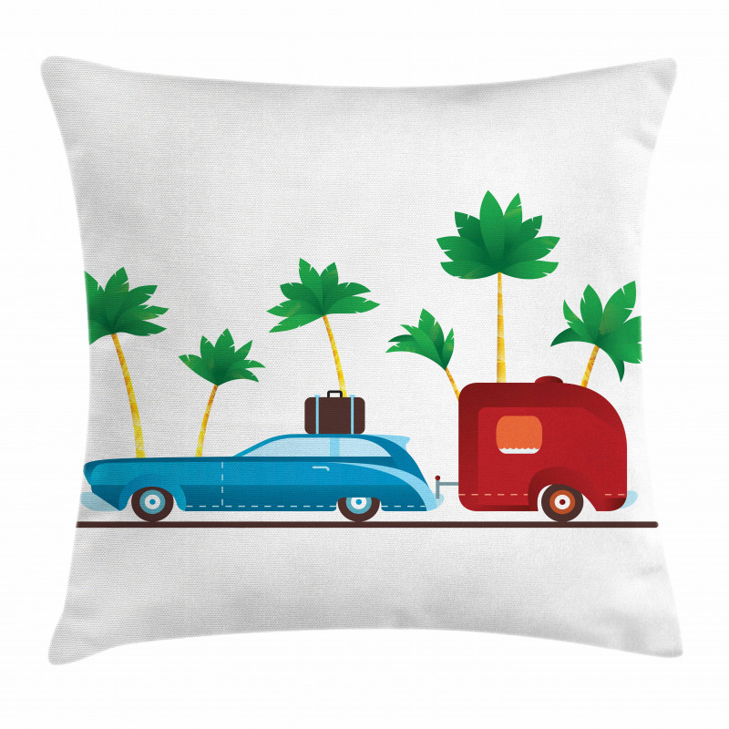 Exotic Travel Theme Pillow Cover