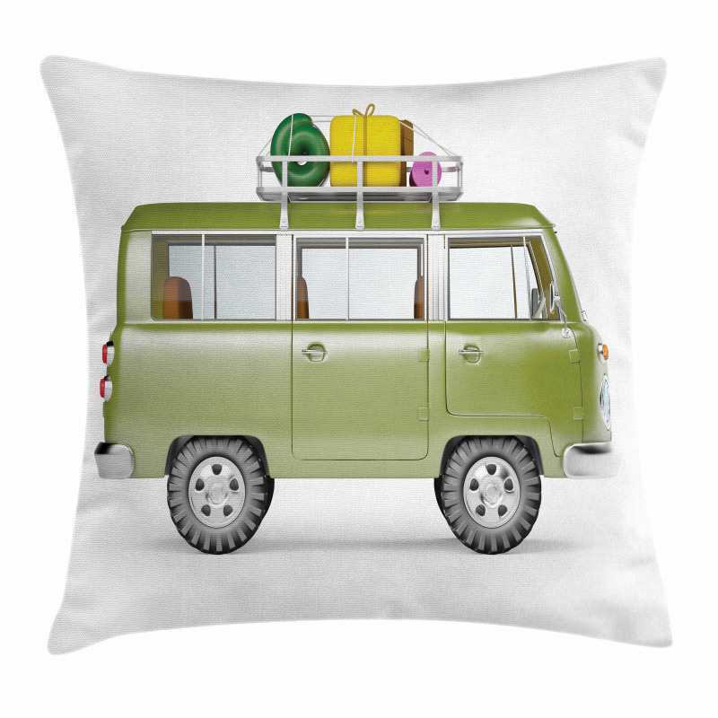 Retro Safari Van Africa Pillow Cover