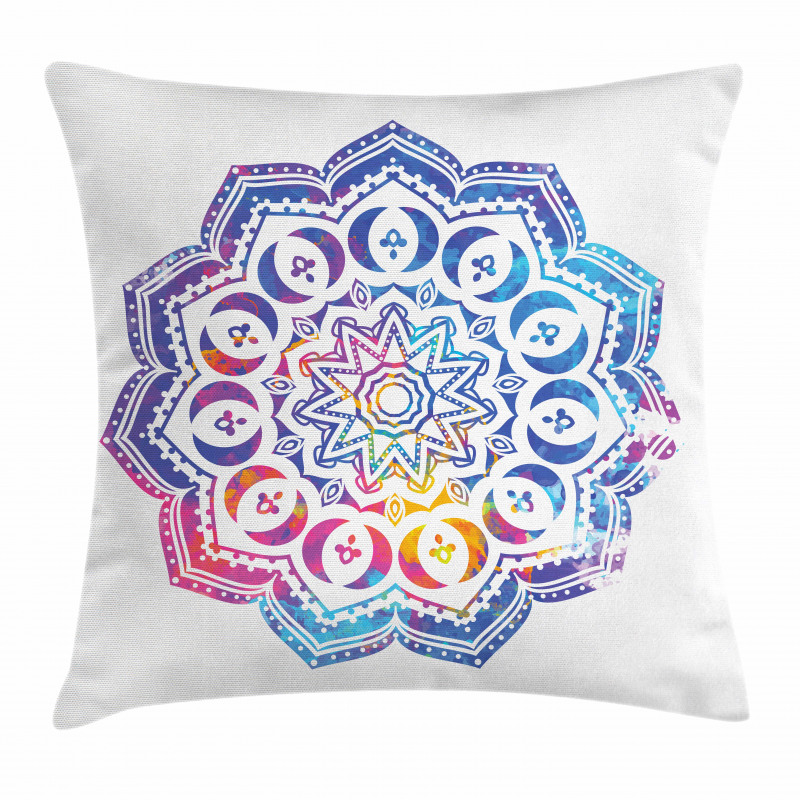 Mandala Effect Soft Colors Pillow Cover