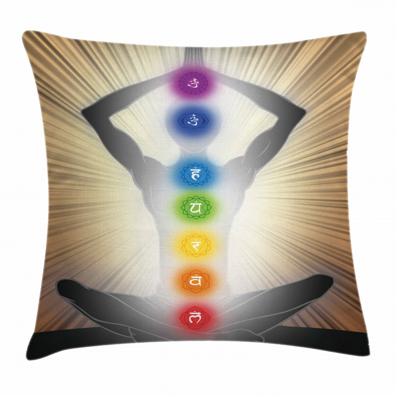 Athletic Man Mediating Pillow Cover