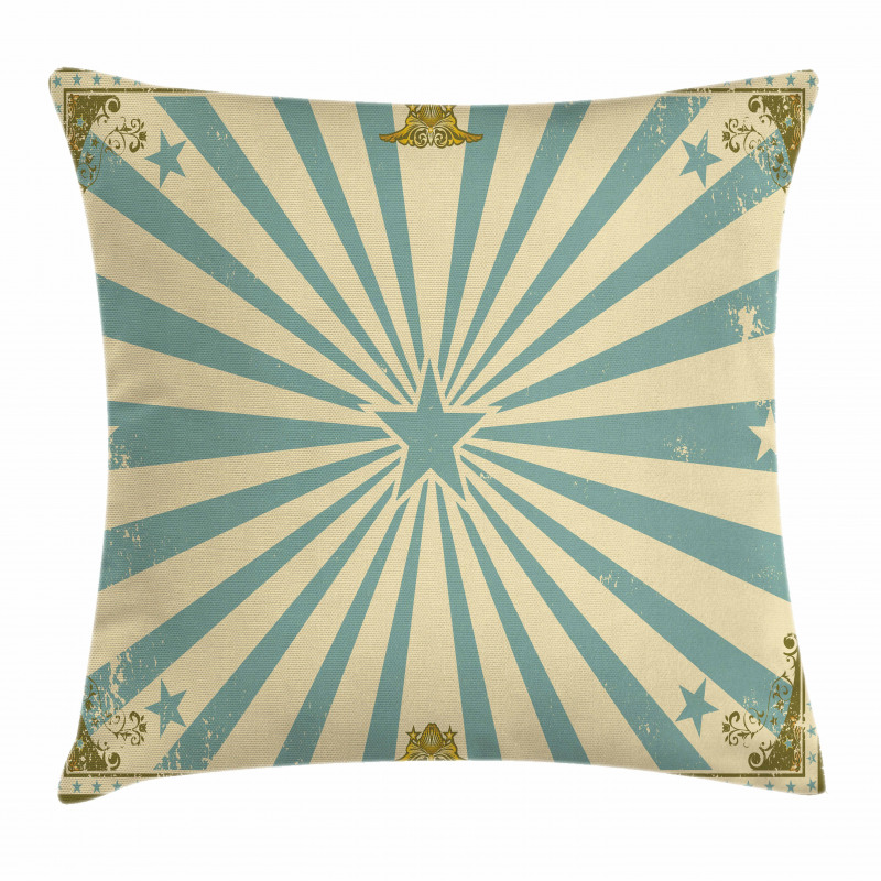 Stars Beams Rays Frame Pillow Cover