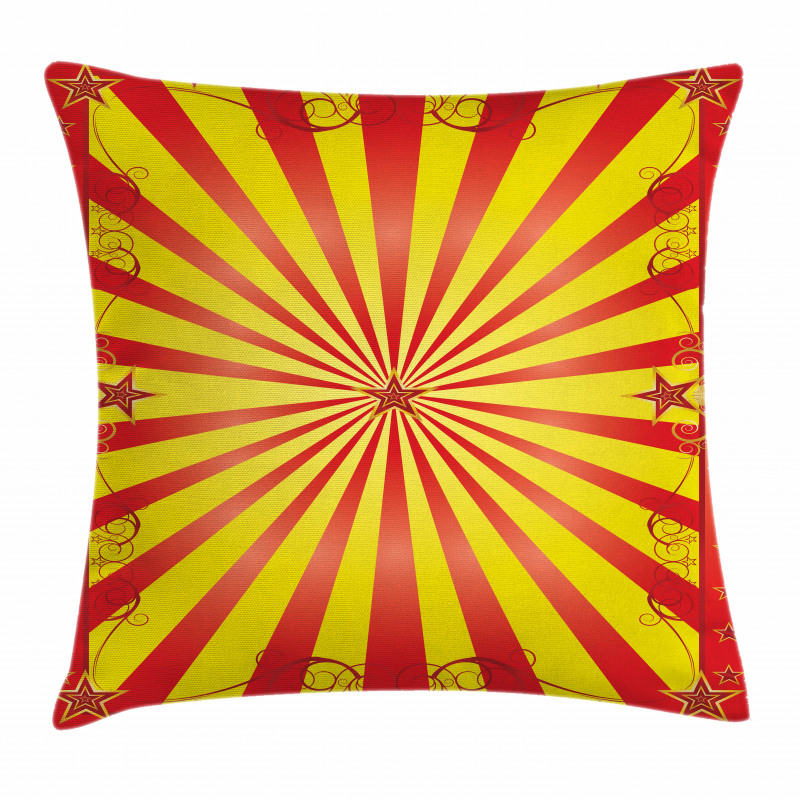 Retro Flyer Background Pillow Cover