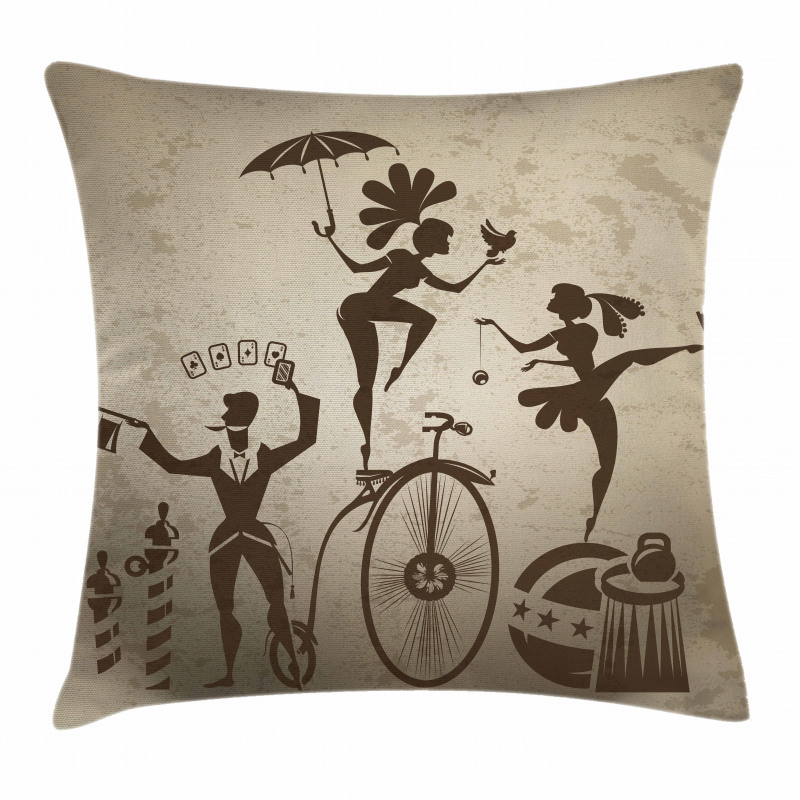 Acrobats and Magician Pillow Cover