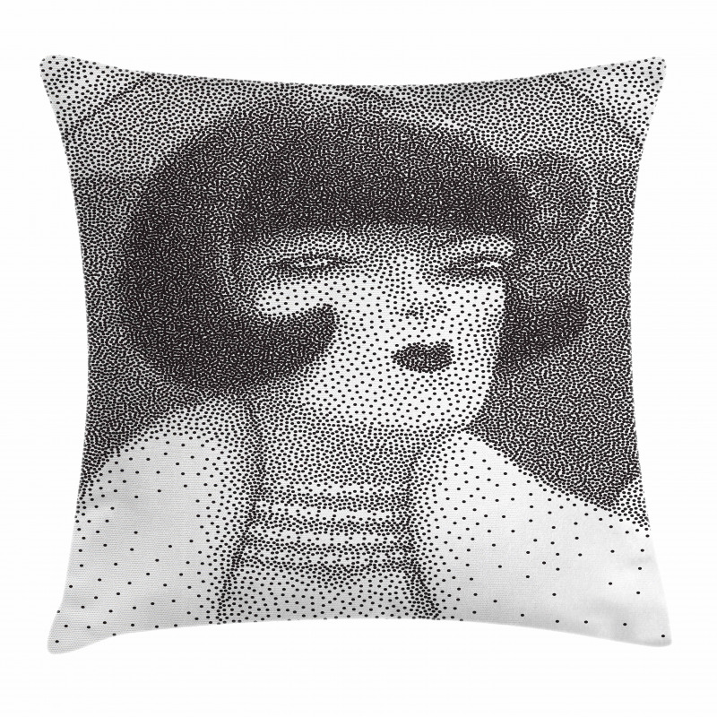 Bob Haired Posh Lady Pillow Cover