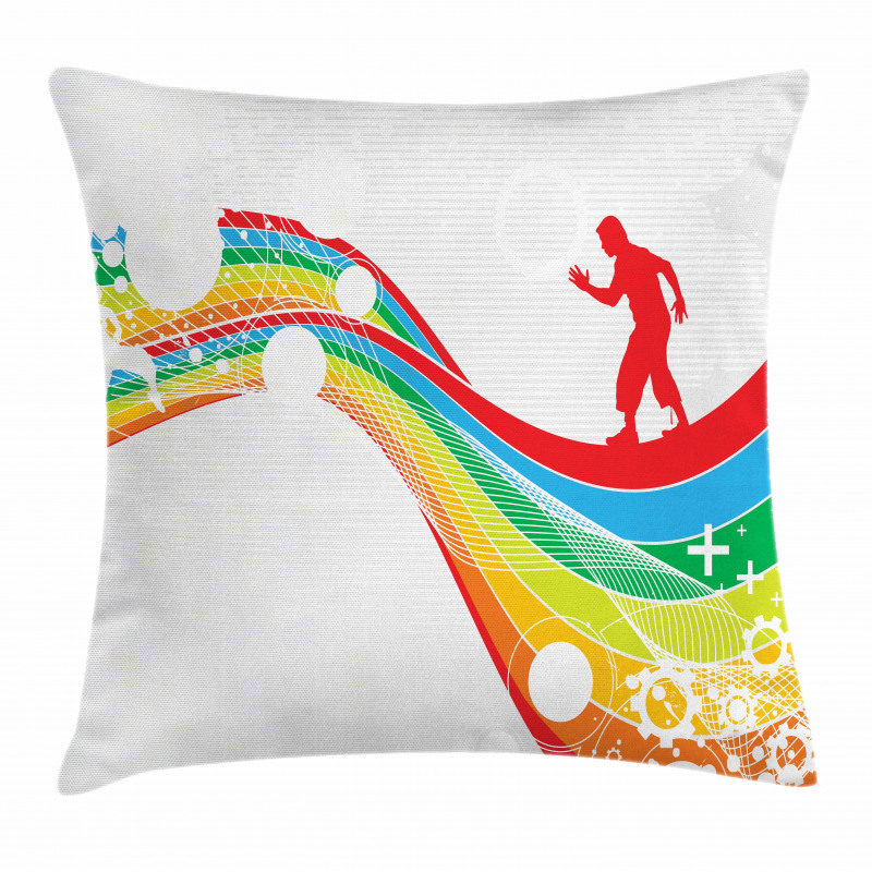 Men on a Wave Pillow Cover