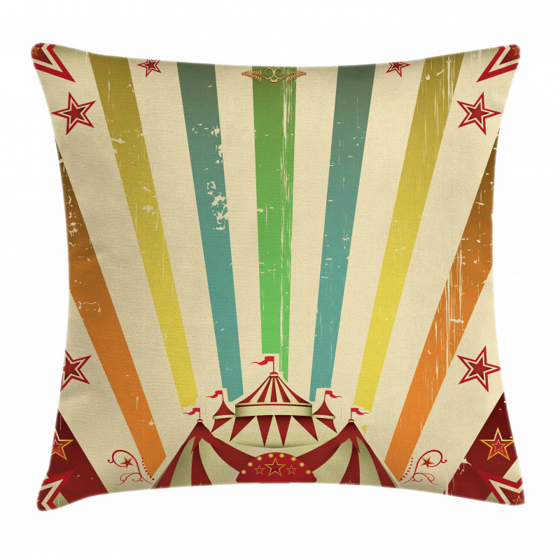 Old Circus Fair Pillow Cover