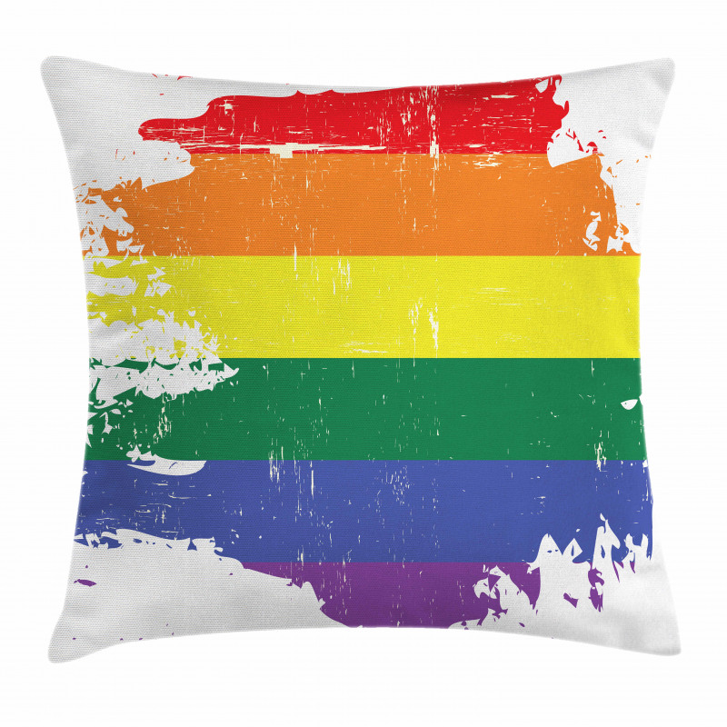 LGBT Flag Line Pillow Cover