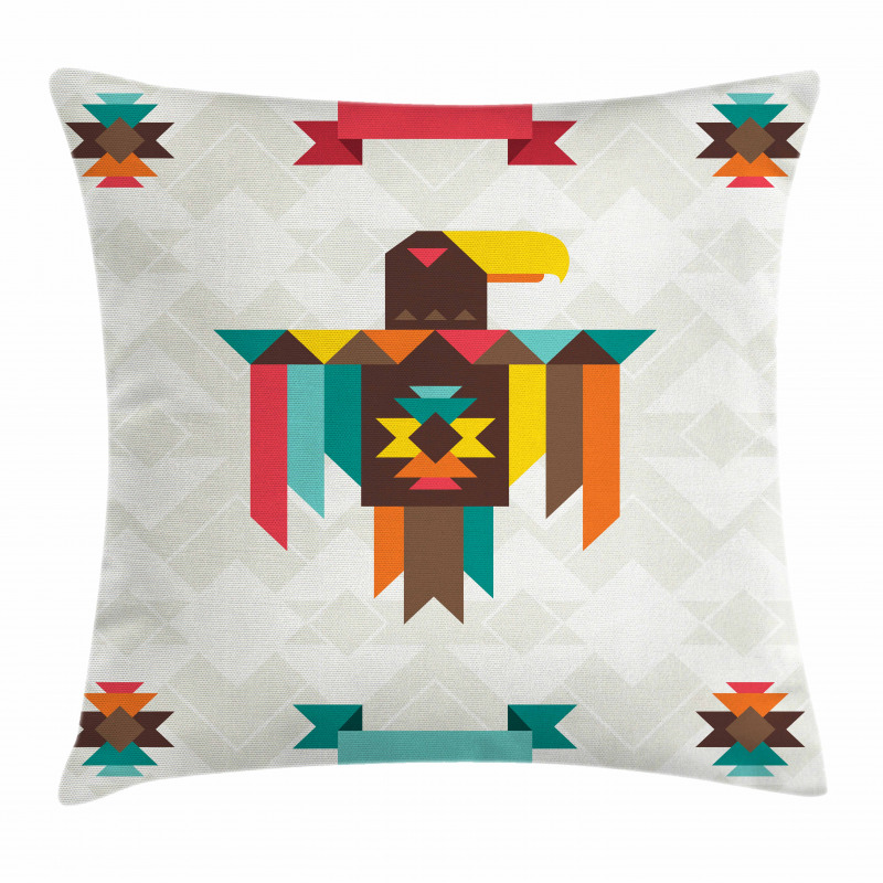 Folk Totem Eagle Pillow Cover
