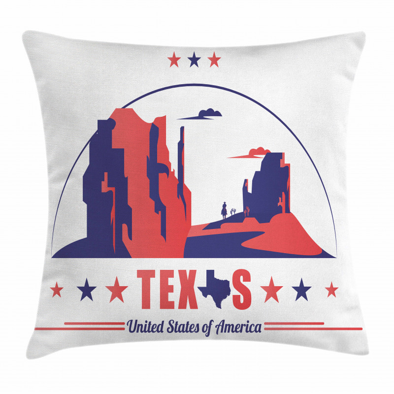 State Map Cowboy Pillow Cover