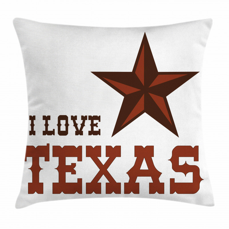 Western Motif Words Pillow Cover