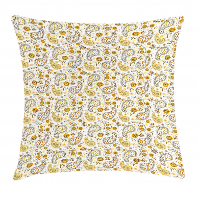 Boho Ornate Sunflowers Pillow Cover