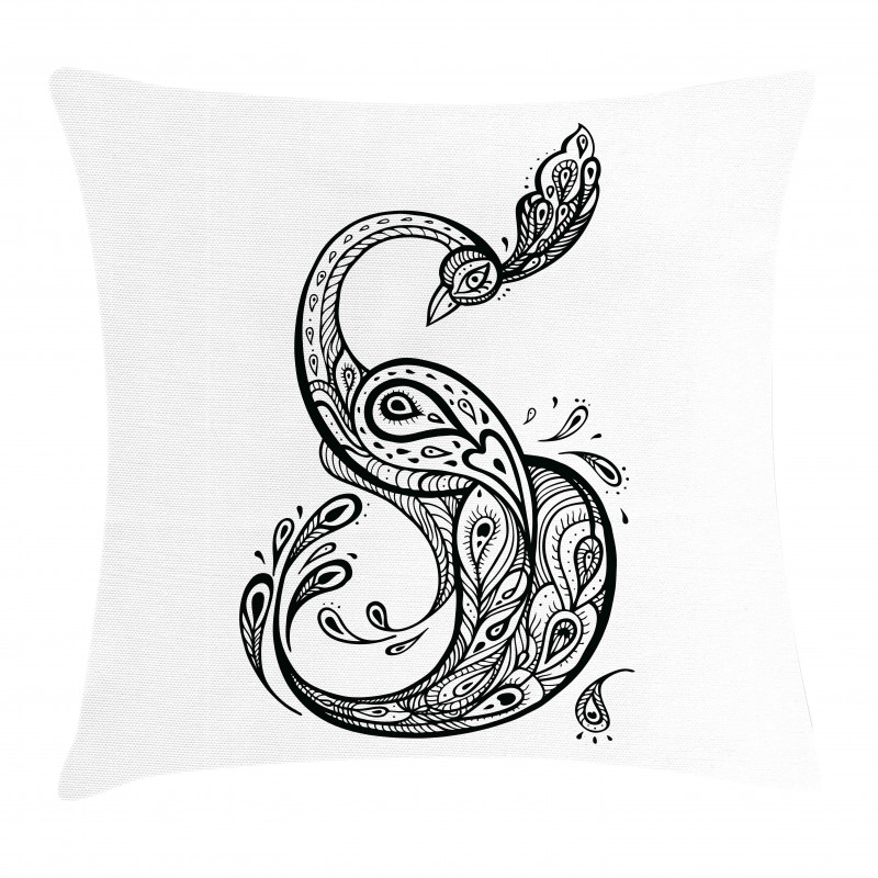 Oriental Peacock Pillow Cover