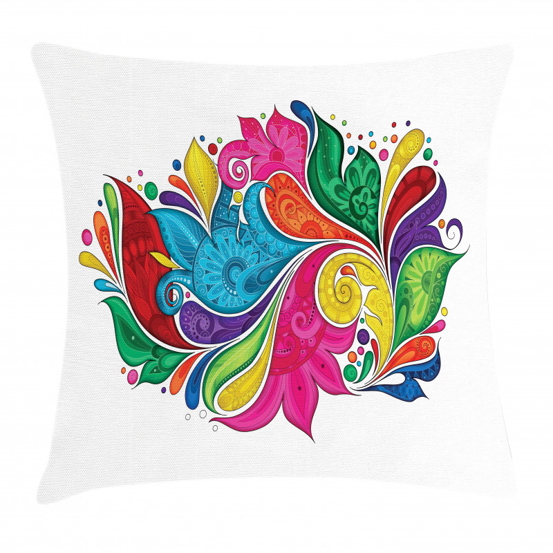 Vibrant Colorful Leaves Pillow Cover