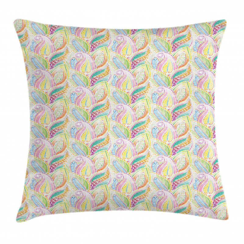 Colorful Paisley Art Pillow Cover