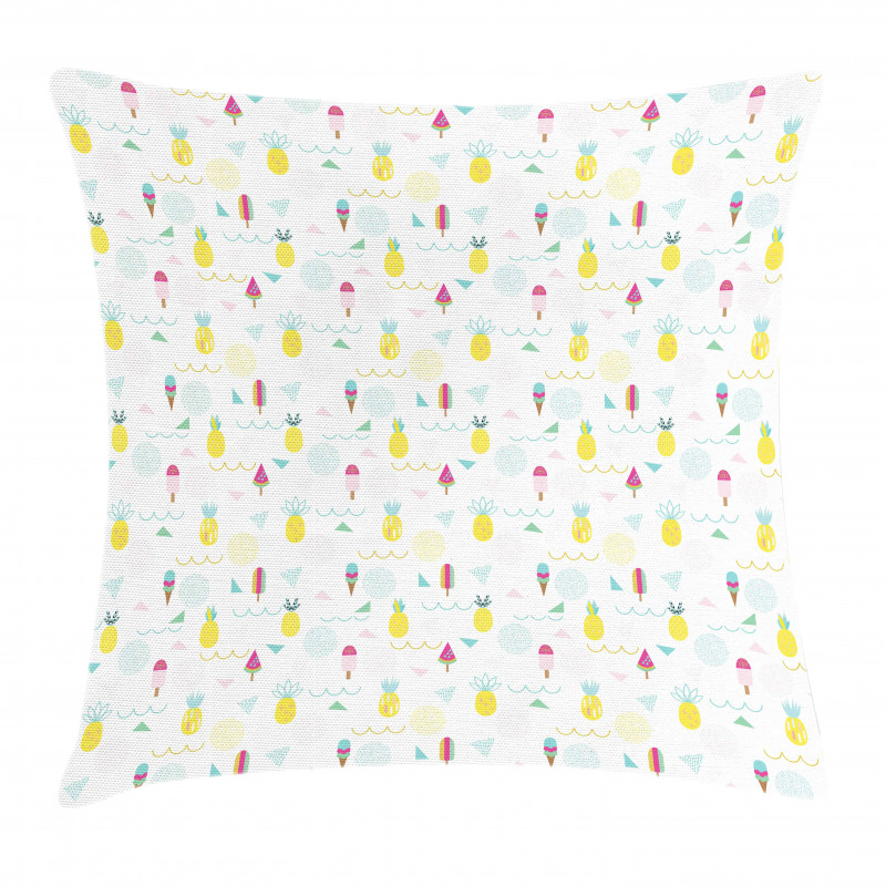 Ice Cream Pineapple Pillow Cover