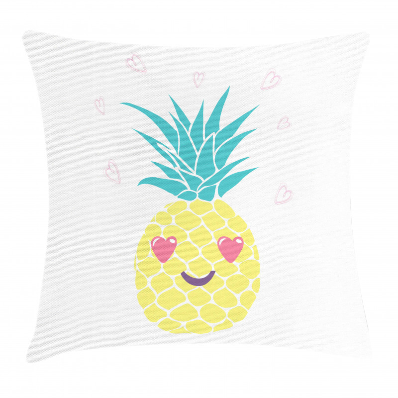 Heart Eyes Pineapple Pillow Cover