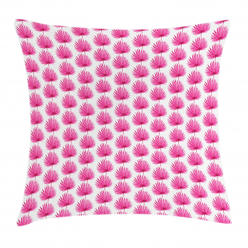 Pink Forest Leaves Pillow Cover